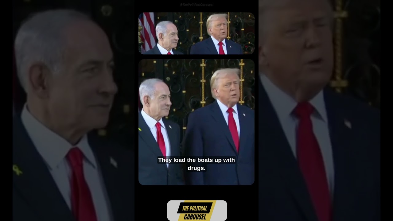 Trump announces first land strike in Venezuela while standing next to Netanyahu