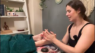 ASMR soft spoken mini reflexology and gentle chit chat with ASMR BEAUTY! screenshot 3