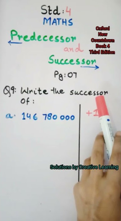 How to find Successor of any number.@CreativeLearning #shorts #math #mathematics