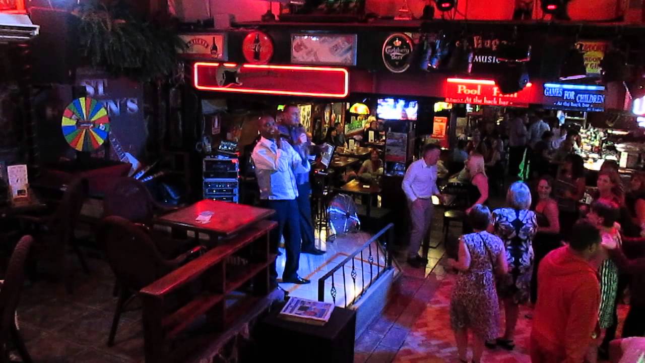 Ray Wilde & James Darling in St.Eugen's cabaret bar, Tenerife