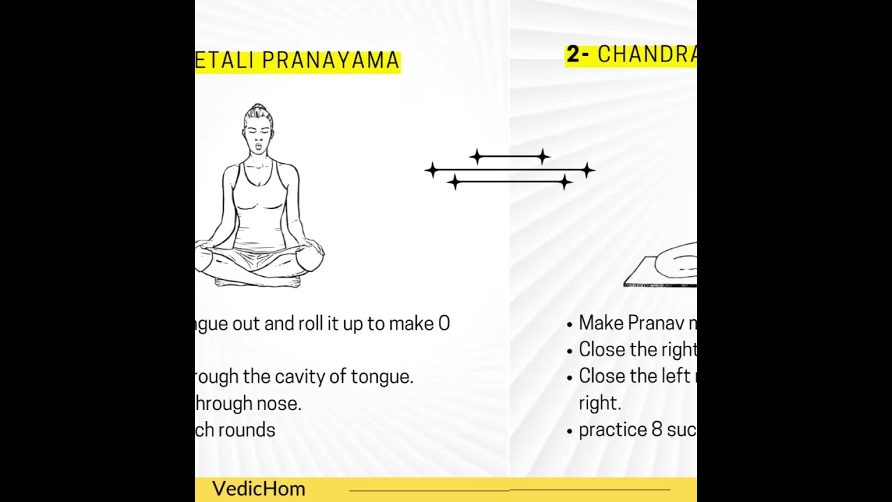 These simple breathing practices help to reduce body temperature and cool your body from inside.