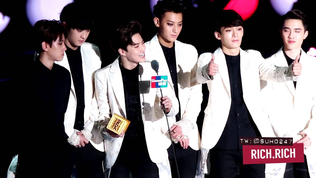 141203 MAMA EXO 올해의 앨범상 수상ㅠㅠ짝짝 수호 suho focus