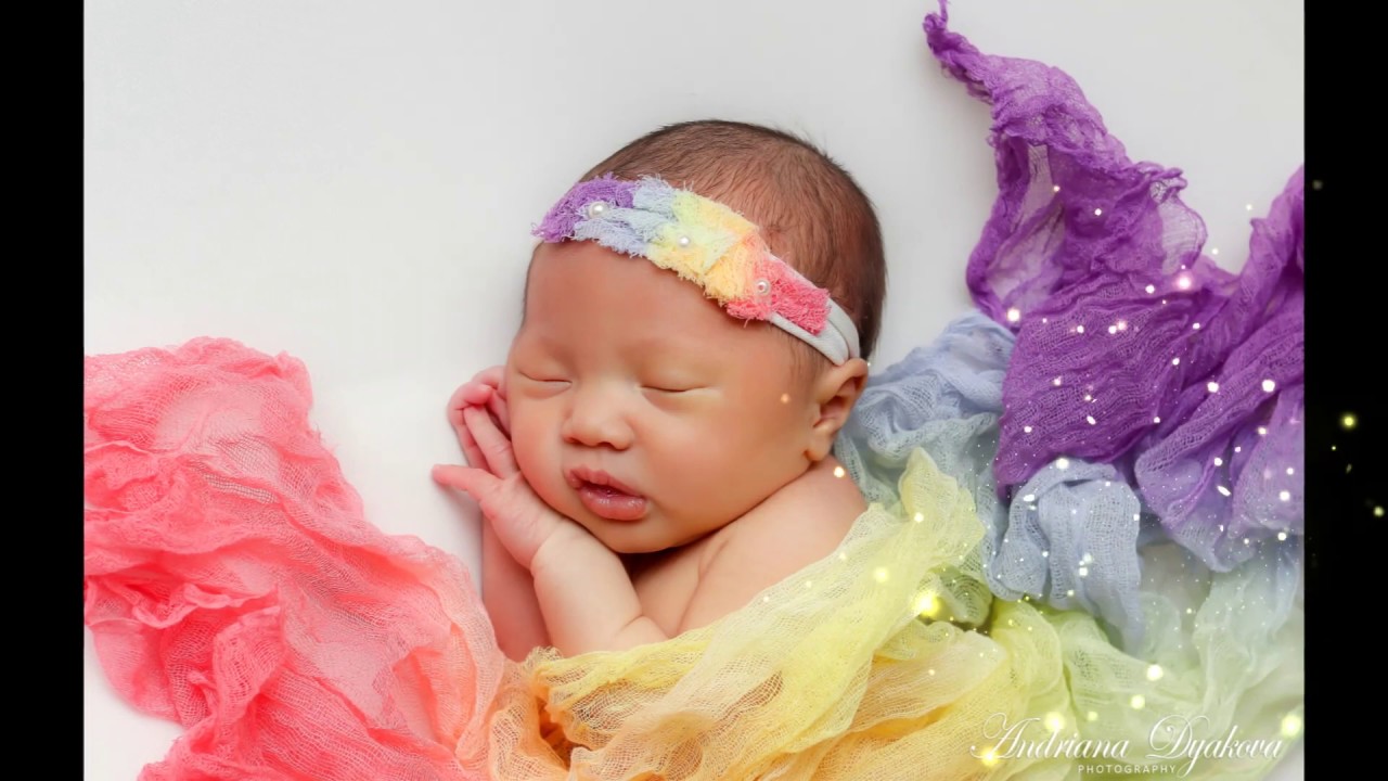 Newborn Photo Session. Rainbow Baby Girl