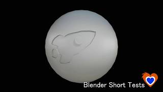 Blender 2.8 - How to cut logo on sphere.