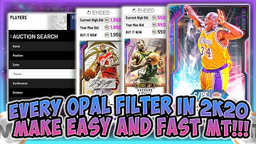 NBA2K20 - EVERY GALAXY OPAL FILTER IN THE GAME!!! ALL FILTERS I USE - MAKE FAST AND EASY MT NOW!!!!