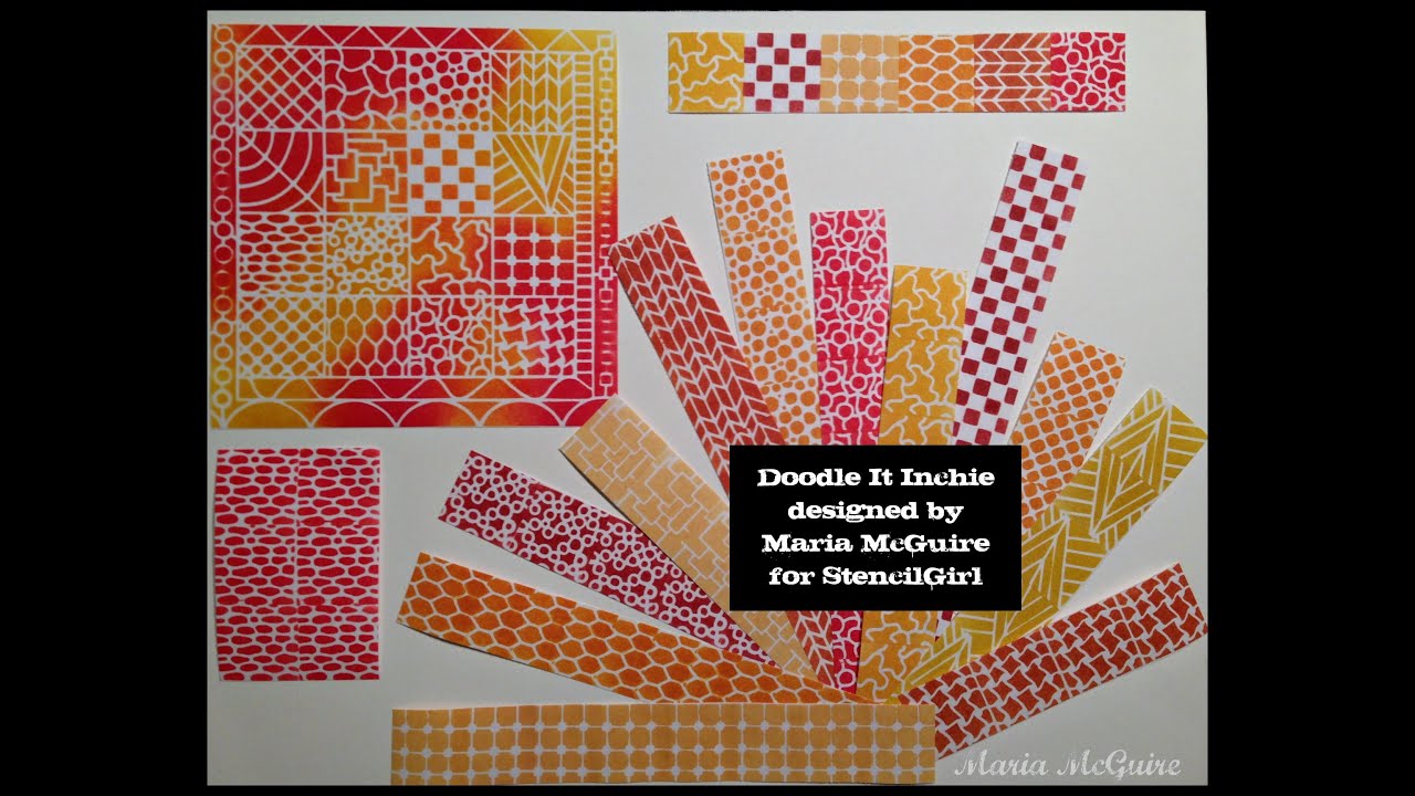 Doodle It Inchie Stencil from StencilGirl YouTube