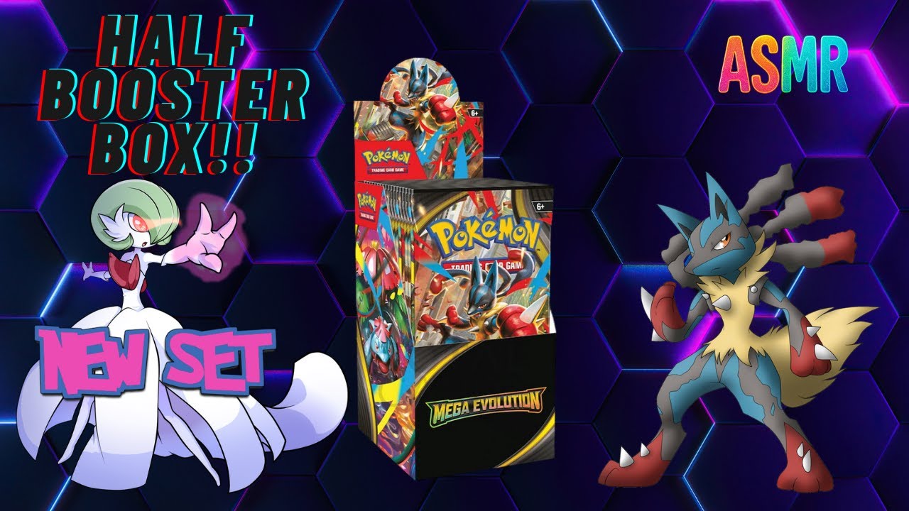 Ripping a RARE Mega Evolutions Product! Half Booster Box Relaxing Pokemon Rips ASMR