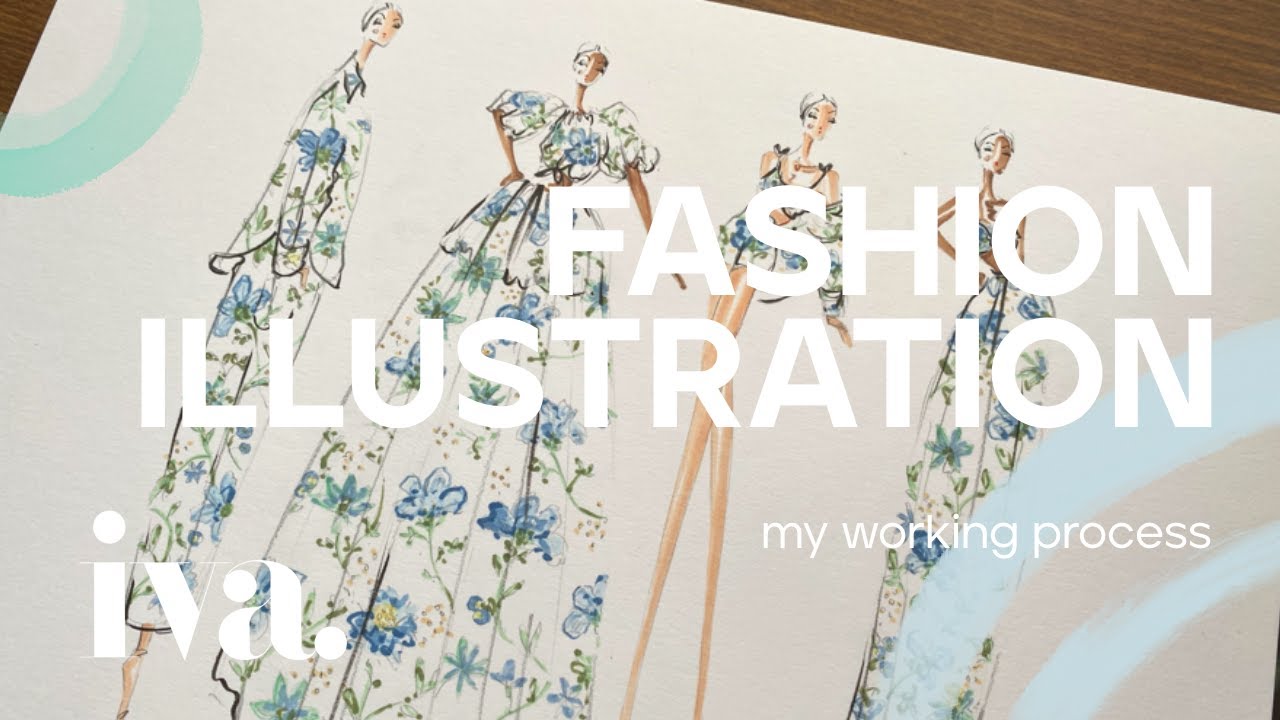 How to Illustrate Floral Pattern / Fashion Illustration  |  Studio Iva