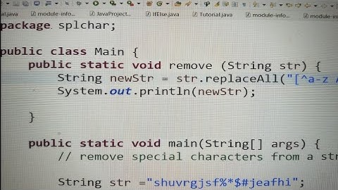 how to remove special characters in a string | java program to remove special characters in a string