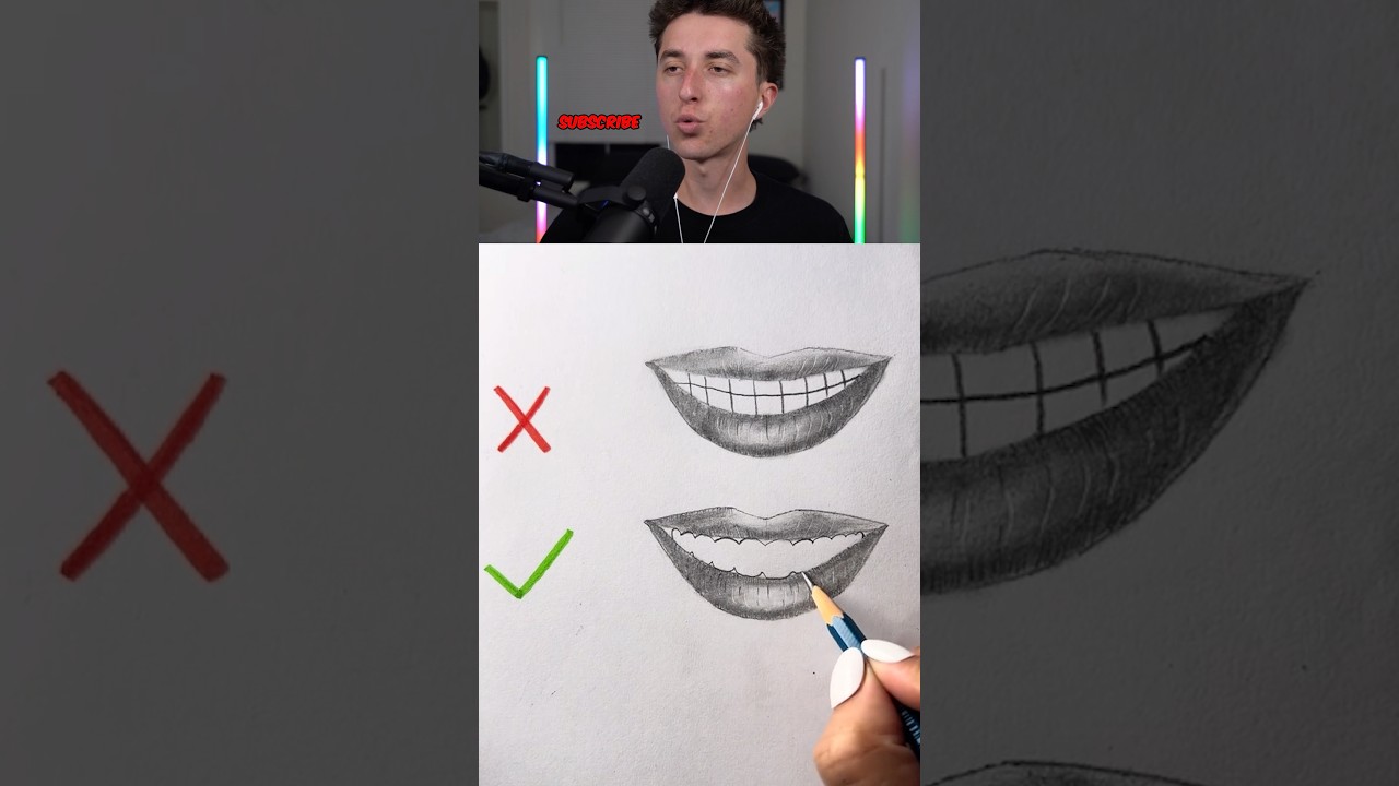 how to draw teeth 🤯😱