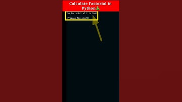 How🤔 to create factorial program in python 🐍 Calculate Factorial #factorial #python #shorts #status