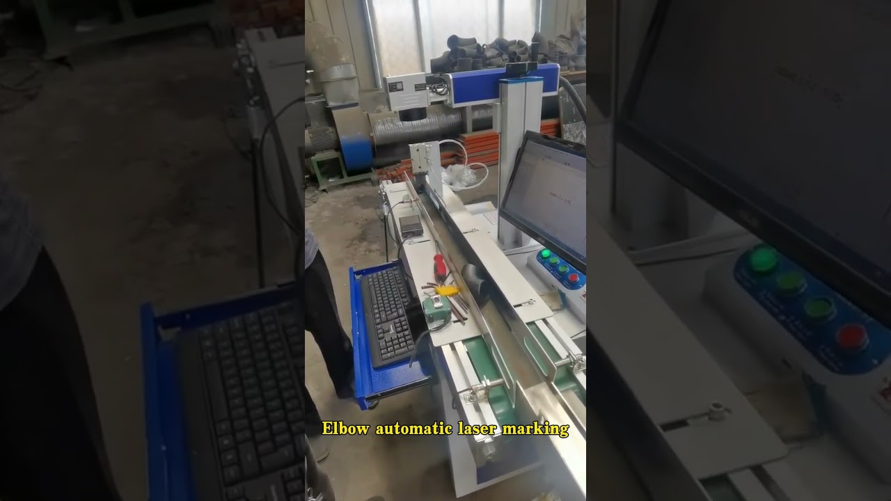 Automatic laser marking for elbows