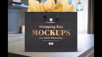Black Shopping Bag Mockup for Photoshop Graphic Download