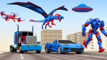 police Tank Helicopter Robot Car Transform _ Trò Chơi Siêu Ô tô Robot biến hình _ android gameplay