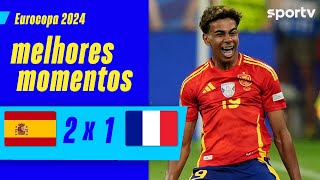 Thumbnail for ESPANHA 2 X 1 FRANÇA | MELHORES MOMENTOS | SEMIFINAL EUROCOPA 2024 | sportv