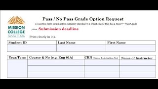 P/NP Grading Option