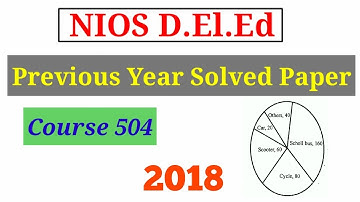 NIOS D.El.Ed Previous Year Solved Paper- Course 504 PDF