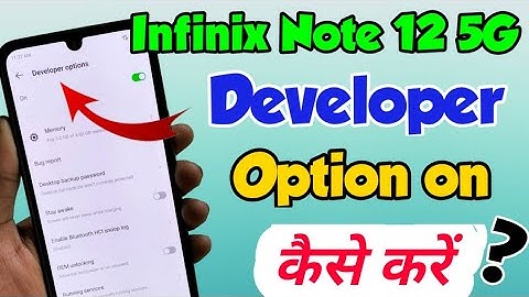 Infinix Note 12 5G me developer option on kaise kare | infinix note 12 5g developer option setting