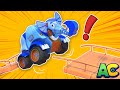 EXCAVATOR ELEPHANT repairs the BROKEN BRIDGE | AnimaCars - Rescue Team | Trucks Videos for Children