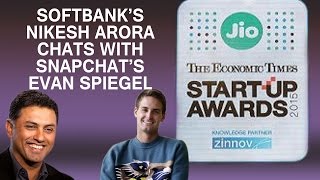 SoftBank’s Nikesh Arora Chats With Snapchat’s Evan Spiegel At Jio-ET Startup Awards screenshot 4