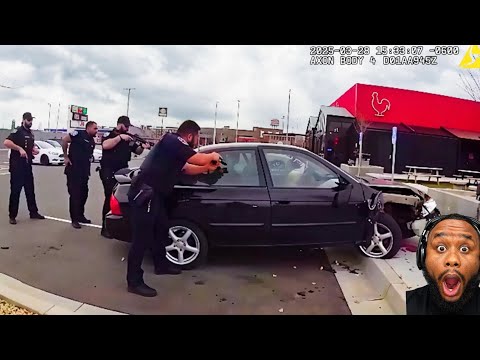 Fleeing Woman Keeps Ramming Into Cars
