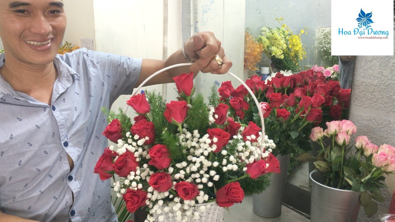 How To Plug Basket Red Roses With Simple Rotation, Anyone Can Plug - Youtube