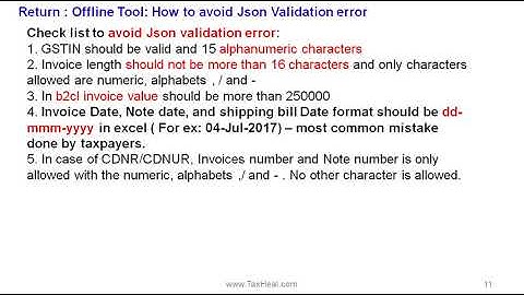 How to avoid json file  validation error ?