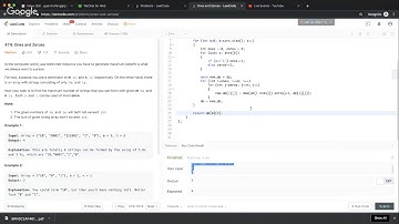 【每日一题】474. Ones and Zeroes, 04/06/2019