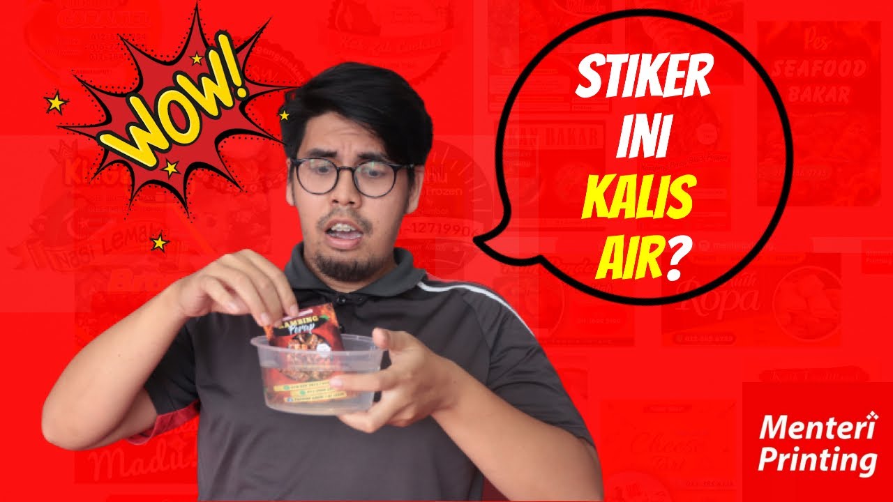 [STICKER] JENIS-JENIS STIKER PRODUK YANG SESUAI UNTUK KALIS AIR
