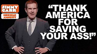 Jimmy Carr Crowd Work: American Heckler Gets a History Lesson