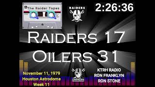 1979 RAIDERS @ OILERS (11-11-79) AUDIO ONLY