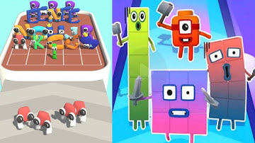 Merge Alphabet Lore Run vs Merge NUMBERBLOCKS Run vs Cube Number black