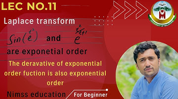 Functions of Exponential Order || Definition || Examples #Laplacetransform