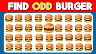 Find the odd burger emoji 🍔odd one out emoji challenge