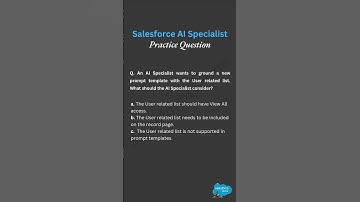 Salesforce AI Specialist Practice Questions | Salesforce Dome #salesforceai #aispecialistexam