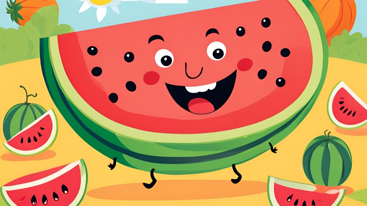 Watermelon Singing and Dancing Kids Video! 🍎🕺🥦 - YouTube