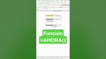 Calcular la fecha y hora actual en Excel con una función ⏰ #excel