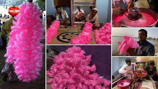 Pichu mitai making process | INDIAN COTTON CANDY vendor daily lifestyle full video | hawai mithai