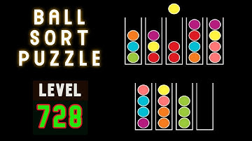 BALL SORT PUZZLE | LEVEL 728 🤑🆒♋🅾️Ⓜ️©️🏀🧶🥍⚾😋⚽🔵🤪🥎