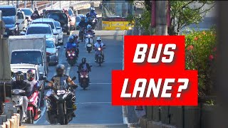 EDSA bus lane full of violators