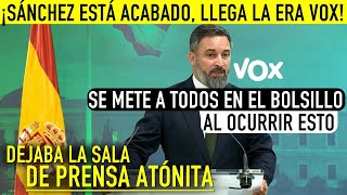 El MOMENTAZO de ABASCAL que SORPRENDE a LA PRENSA y TERMINA PARANDO la COMPARECENCIA al OCURRIR ESTO