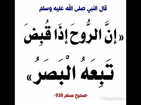 ان الروح إذا قبض تبعه البصر