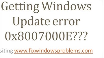 Fix Windows Update error 0x8007000E