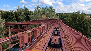La Trace du Hourra [4K] 2021 Front Seat POV - Parc Astérix