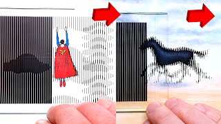 How to Draw - Superman & Horse Animated Illusions - Easy 3D Trick Art