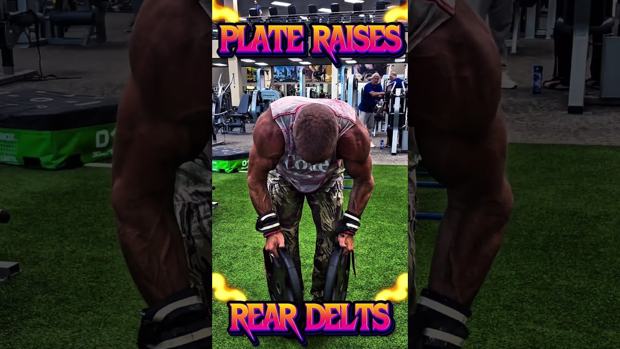 PLATE RAISES FOR REAR DELTS #shoulders #workout #motivation #workouttips
