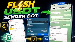 How to flash USDT on Binance | flash USDT sender bot | fully tradable 😱