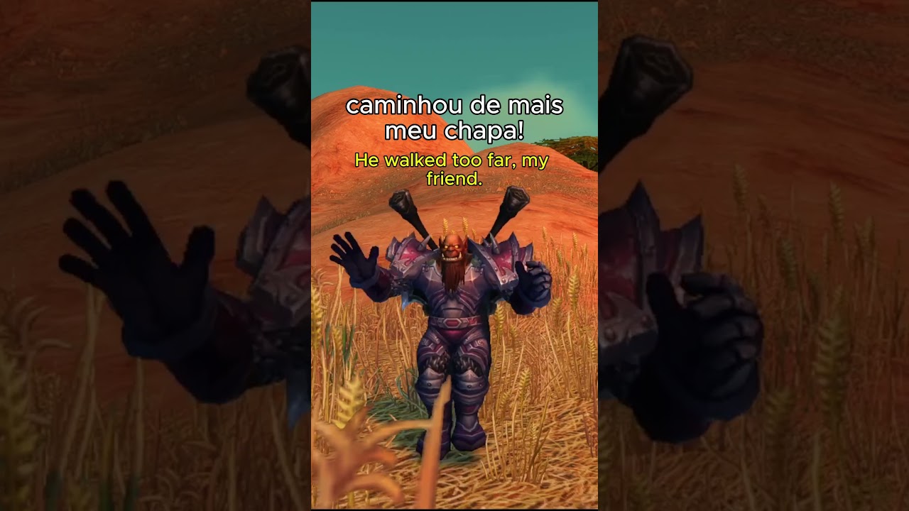 Grunf queria caminhar mas passou dos limites literalmente. #worldofwarcraft #games #wowclassic