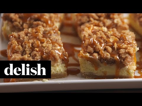 Caramel Apple Cheesecake Bars | Delish