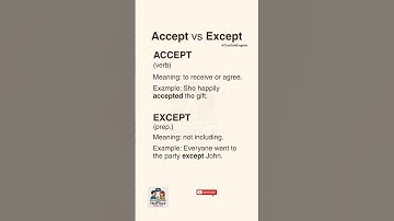 Commonly Confused Words: Accept vs Except  #english